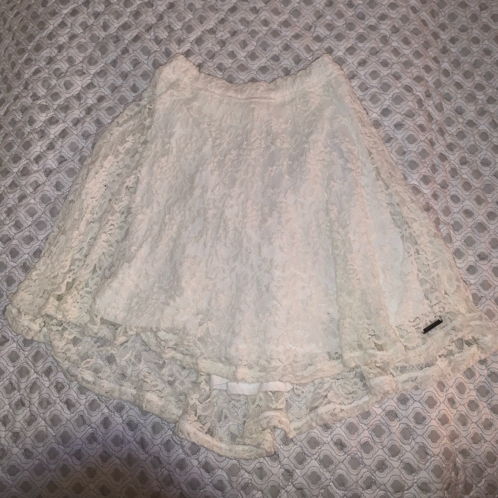 Abercrombie & Fitch white/beige  lace skirt